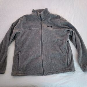 Columbia Heather Gray Full-Zip Fleece Jacket